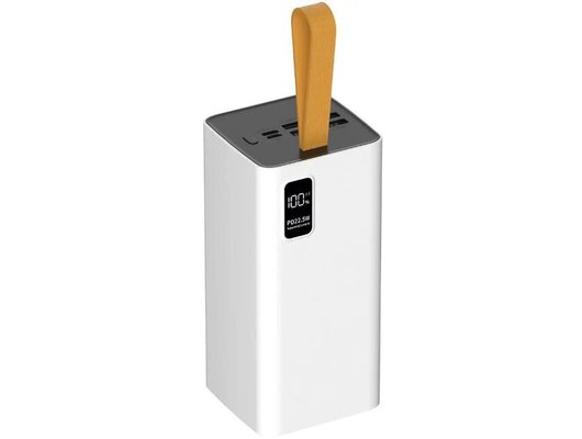 Внешний аккумулятор PERO PB09 50000 mAh, Li-Pol, output USB-C + 4 USB-A, белый